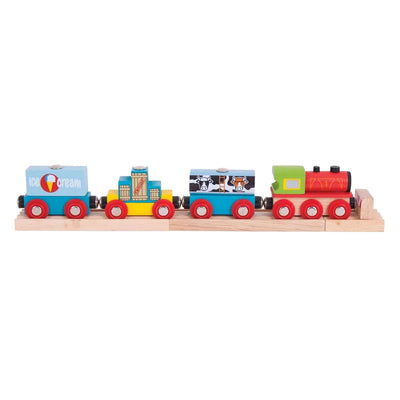 Bigjigs houten goederentrein - 9dlg.