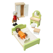 Bigjigs houten poppenhuis meubels slaapkamer - 5dlg. - afbeelding 5