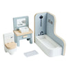 Bigjigs houten poppenhuis meubels badkamer - 4dlg.