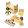 Bigjigs houten poppenhuis meubels kinderkamer - 5dlg.