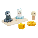 Bigjigs houten tandwielen puzzel noordpool - 10dlg. - afbeelding 3