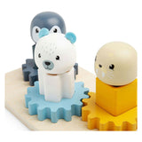 Bigjigs houten tandwielen puzzel noordpool - 10dlg. - afbeelding 4