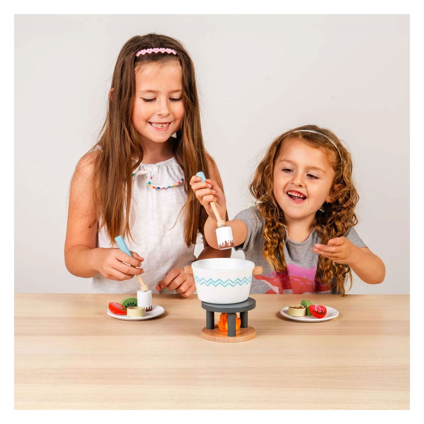 Bigjigs houten chocoladefondue speelset - 16dlg.