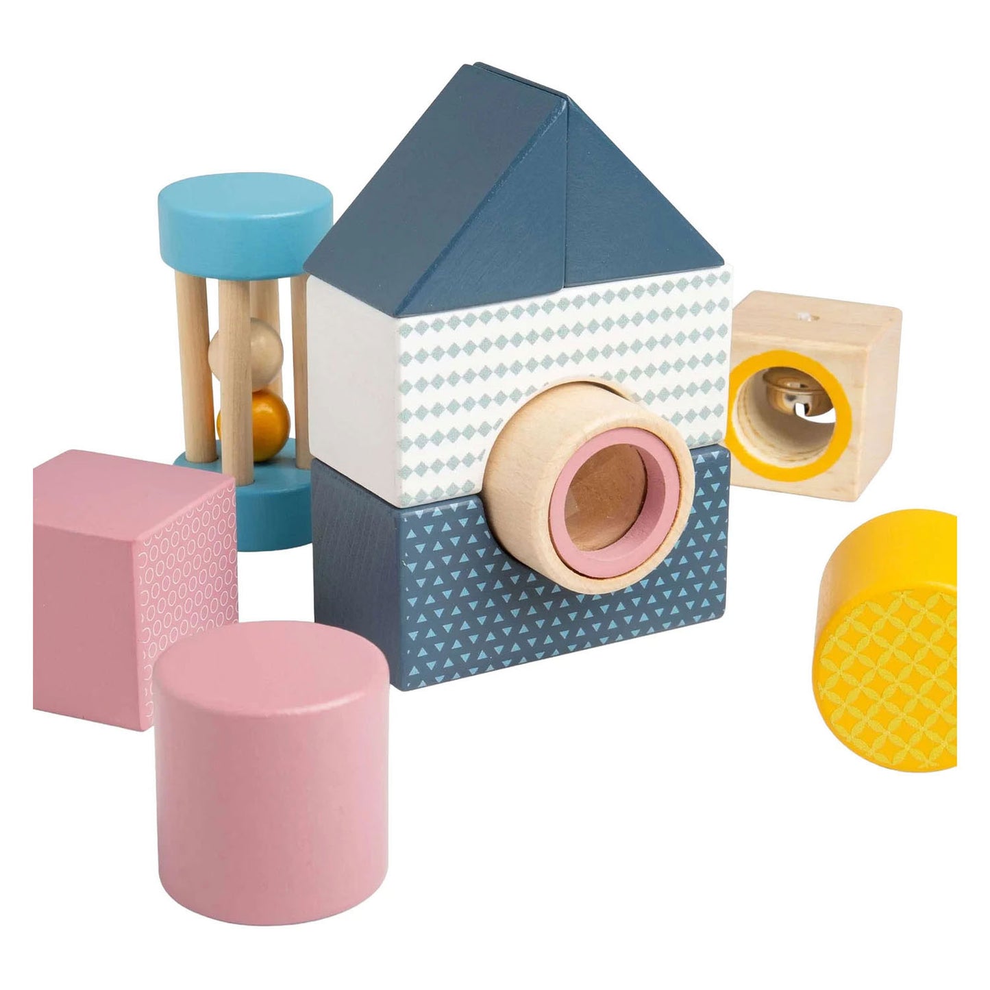 Bigjigs houten sensorische blokken - 14dlg.