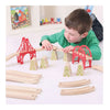 Bigjigs houten rails - bruggen uitbreiding set - 18dlg.