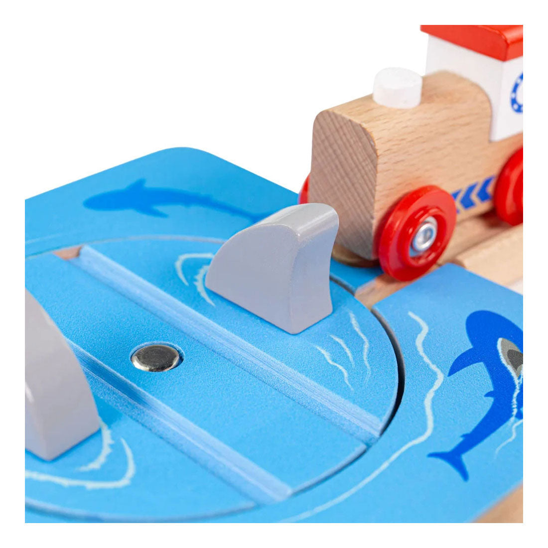 Bigjigs houten rails - haaienaanval - 4dlg.