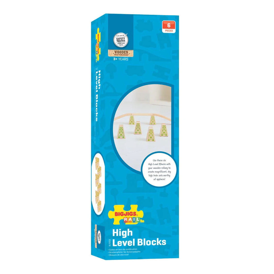 Bigjigs houten rails - brugpilaren - 4dlg.