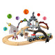 Bigjigs houten treinset ruimtevaart - 40dlg.