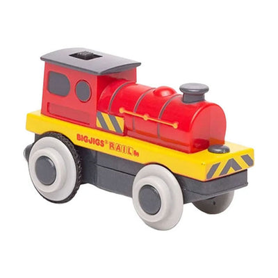 Bigjigs merkloze elektrische houten treinlocomotief voor houten spoorsystemen
