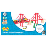 Bigjigs houten rails - dubbele hangbrug, 7dlg. - afbeelding 2