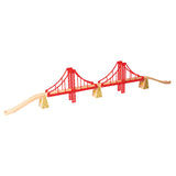 Bigjigs houten rails - dubbele hangbrug, 7dlg. - afbeelding 1