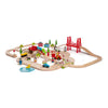 Bigjigs houten weg en treinset platteland, 80dlg.