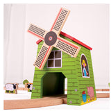 Bigjigs houten treinbaan windmolen - afbeelding 2