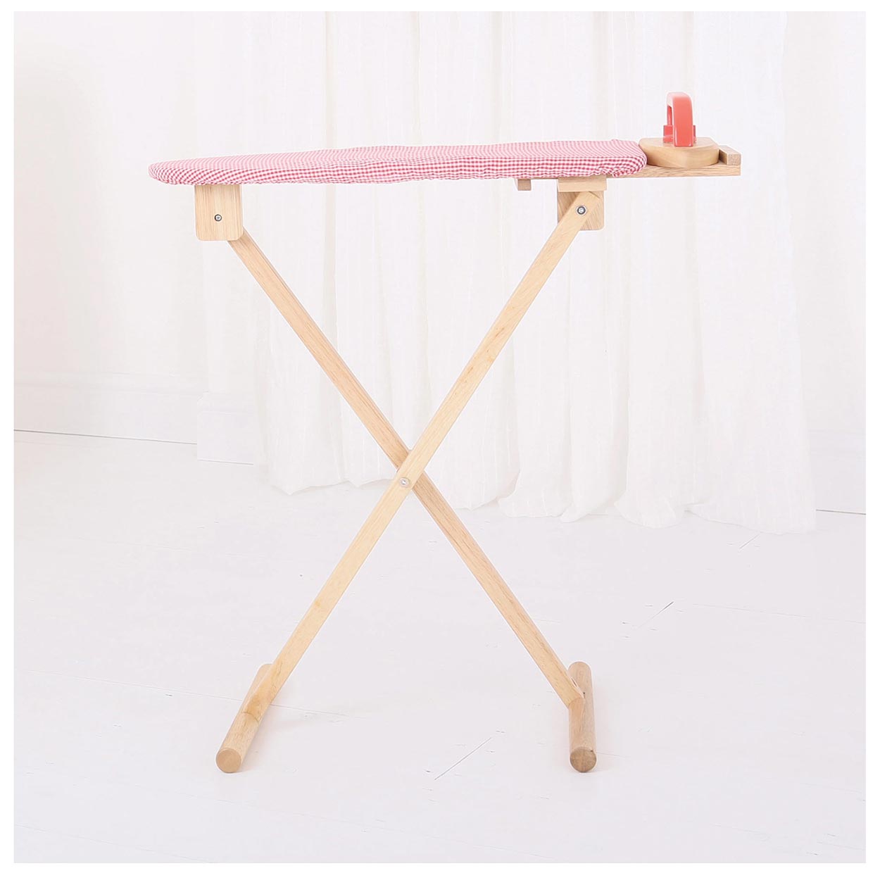 Playwood bigjigs houten strijkplank strijkijzer