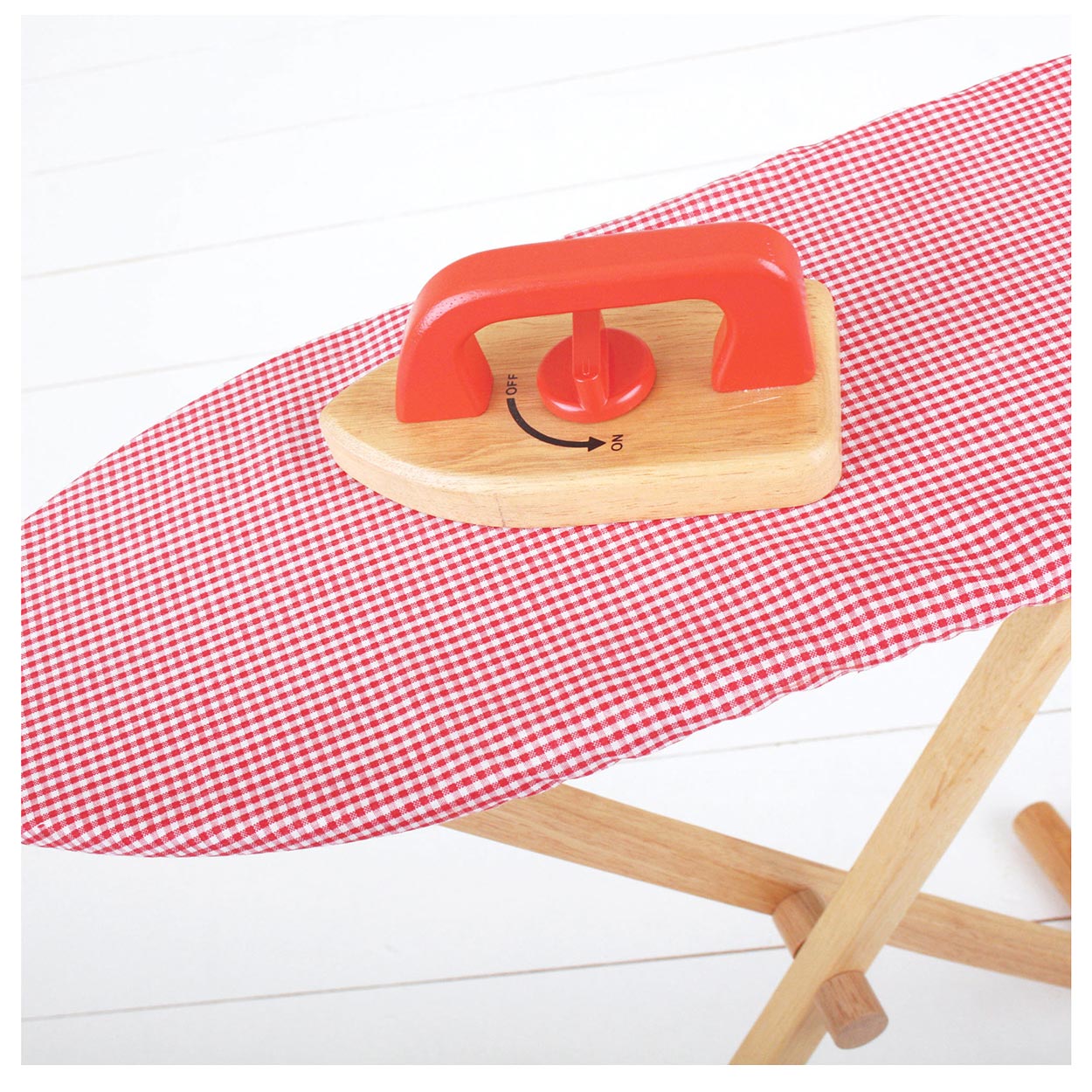 Playwood bigjigs houten strijkplank strijkijzer