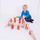 Bigjigs houten rails - viaduct uitbreidingsset, 27dlg. - afbeelding 2
