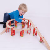 Bigjigs houten rails - viaduct uitbreidingsset, 27dlg. - afbeelding 3