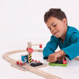 Bigjigs houten treinrails - haven kolen laadstation - afbeelding 3