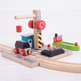 Bigjigs houten treinrails - haven kolen laadstation - afbeelding 5