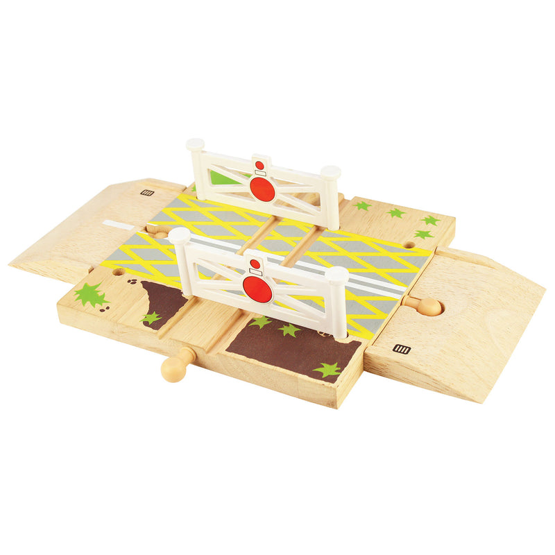 Bigjigs houten rails - spoorwegovergang