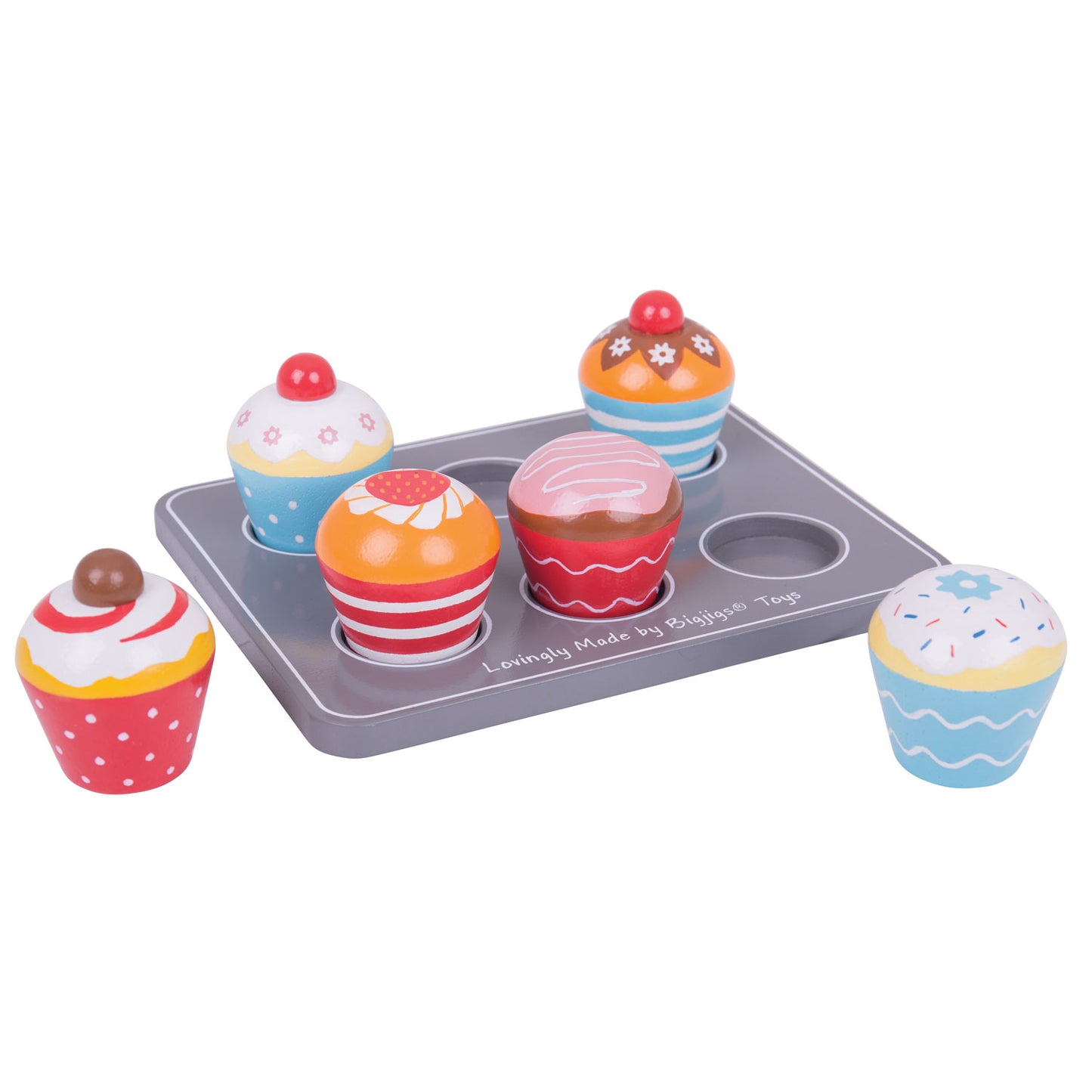 Bigjigs houten muffinset