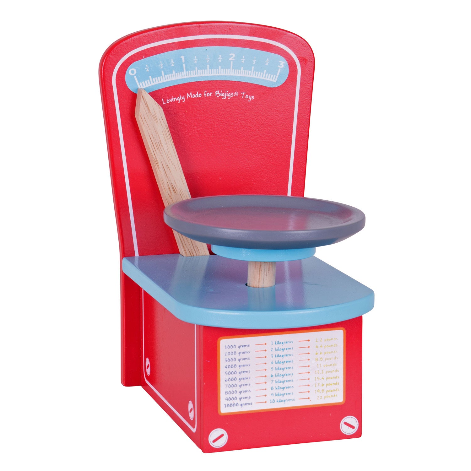 Bigjigs toys bigjigs houten weegschaal