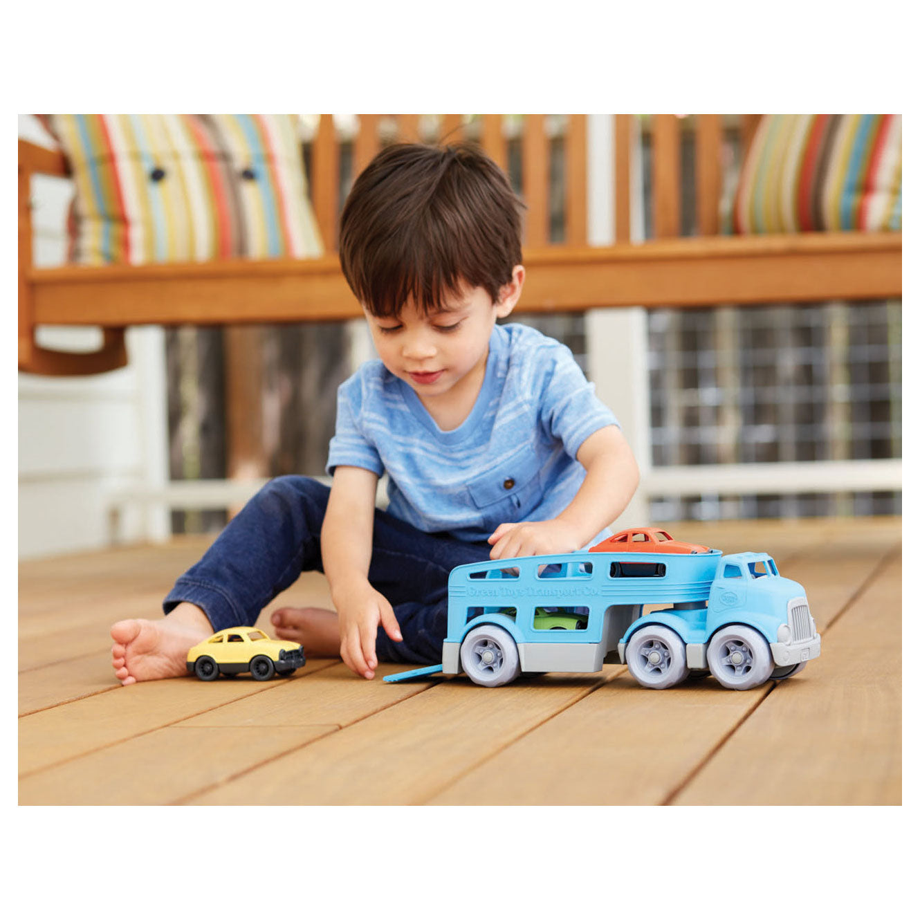 Green toys speelgoed green toys autotransporter