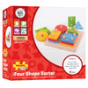 Bigjigs speelgoed bigjigs houten vormen stapelspel, 17dlg.