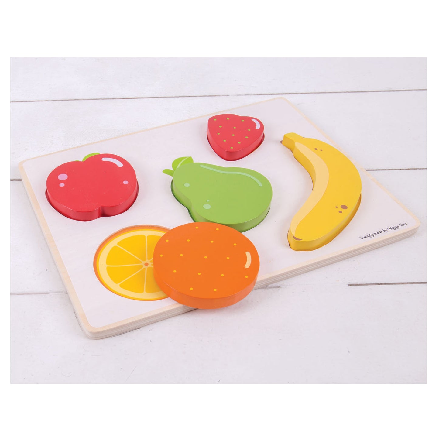 Bigjigs Houten Puzzel Fruit, 5dlg.