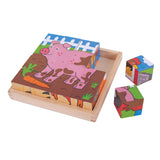 Bigjigs houten blokpuzzel boerderijdieren - afbeelding 2