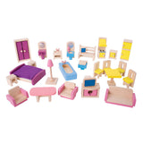 Bigjigs poppenhuis meubeltjes - - hout - meubels poppen - 26-delig - afbeelding 1