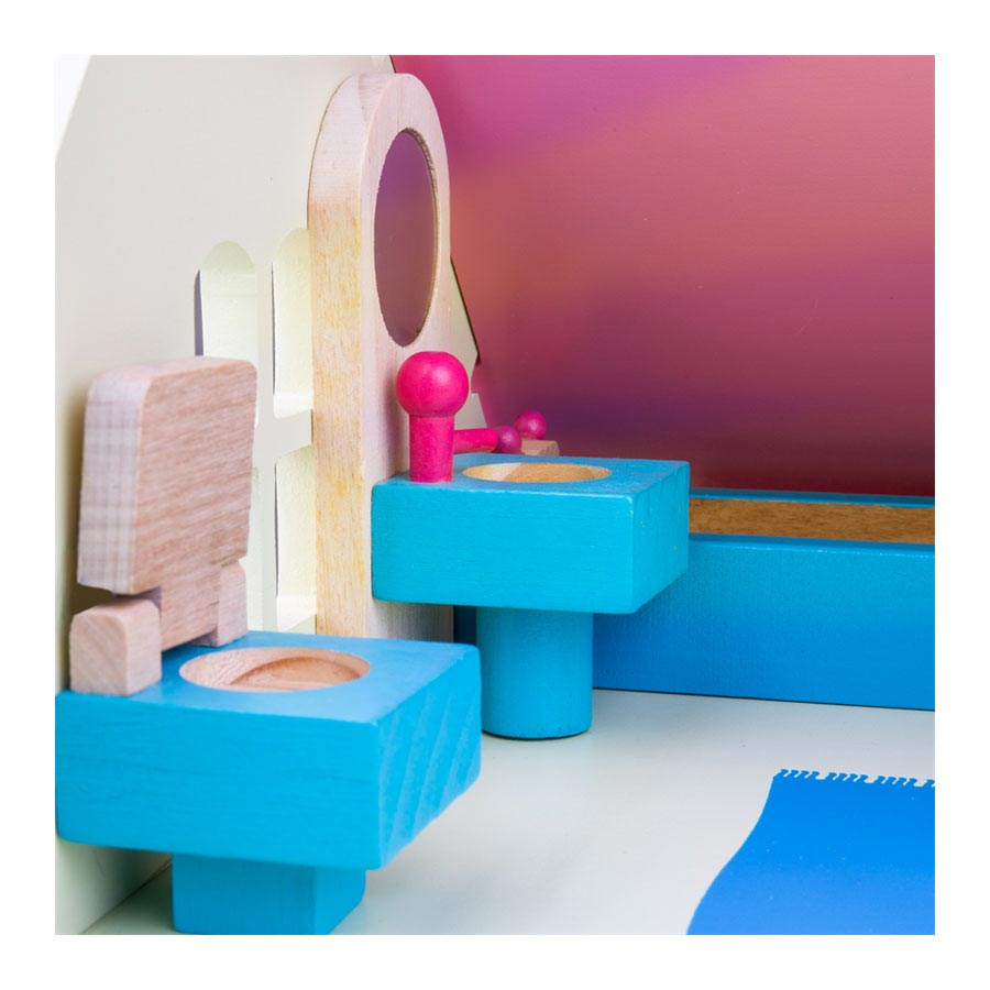 Bigjigs poppenhuis meubeltjes - - hout - meubels poppen - 26-delig