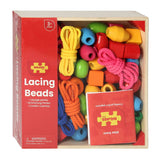 Bigjigs houten gekleurde kralen, 95dlg. - afbeelding 1