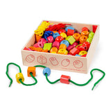 Bigjigs houten gekleurde kralen, 95dlg. - afbeelding 2