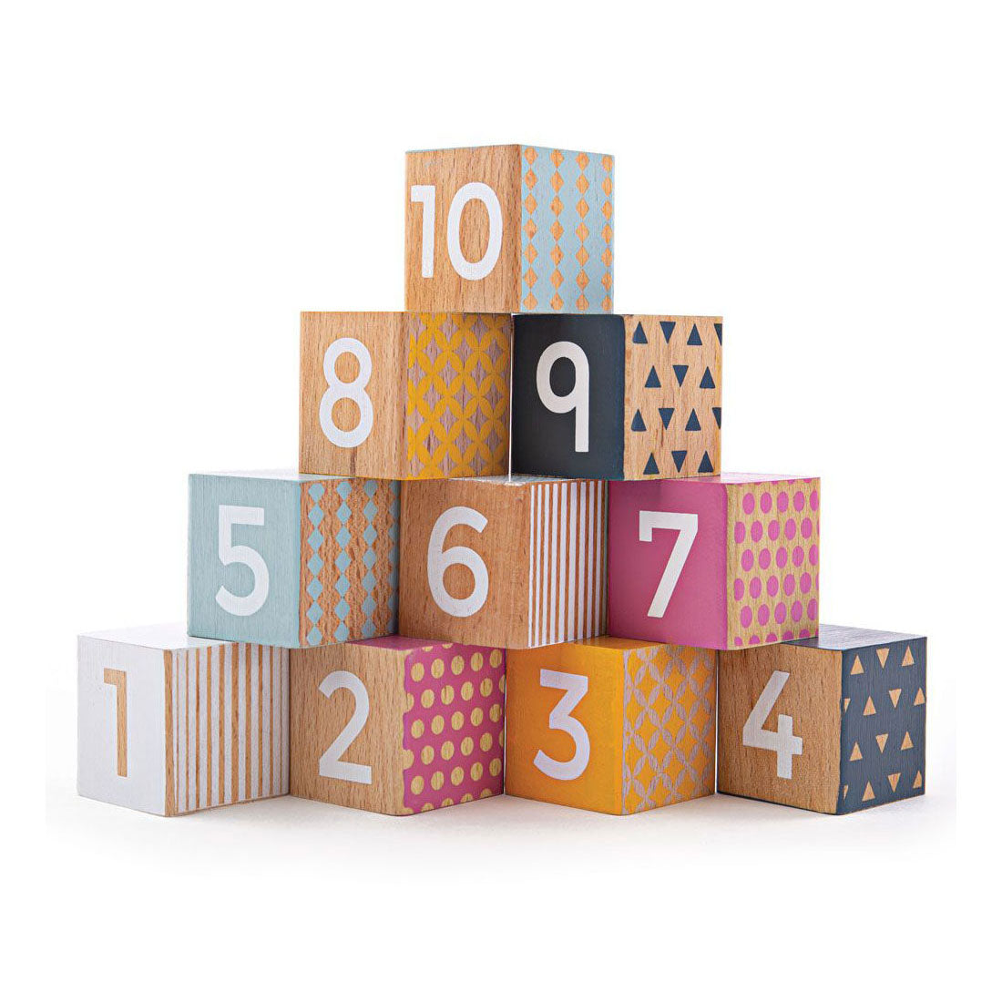Bigjigs bigjjigs houten blokken met getallen, 100% fsc