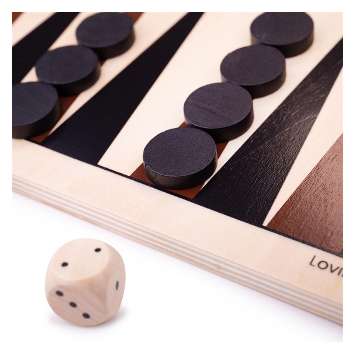 Bigjigs backgammon houten bordspel