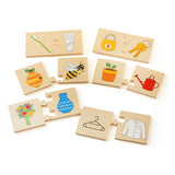 Bigjigs houten legpuzzel dingen die samengaan, 32st. - afbeelding 1