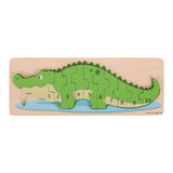Bigjigs houten telpuzzel krokodil, 10st. - afbeelding 1
