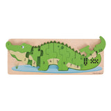 Bigjigs houten telpuzzel krokodil, 10st. - afbeelding 2