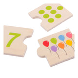 Bigjigs houten legpuzzel cijfer tegels, 30st. - afbeelding 2
