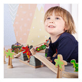 Bigjigs rail t-rex valbrug - houten treinbaan accessoire - afbeelding 2