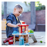 Bigjigs Houten Garage met Wasstraat - afbeelding 5