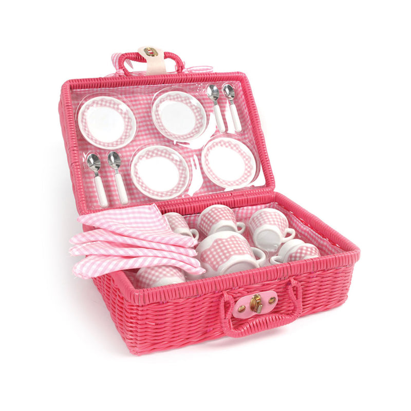 Tidlo picnickset in roze koffer