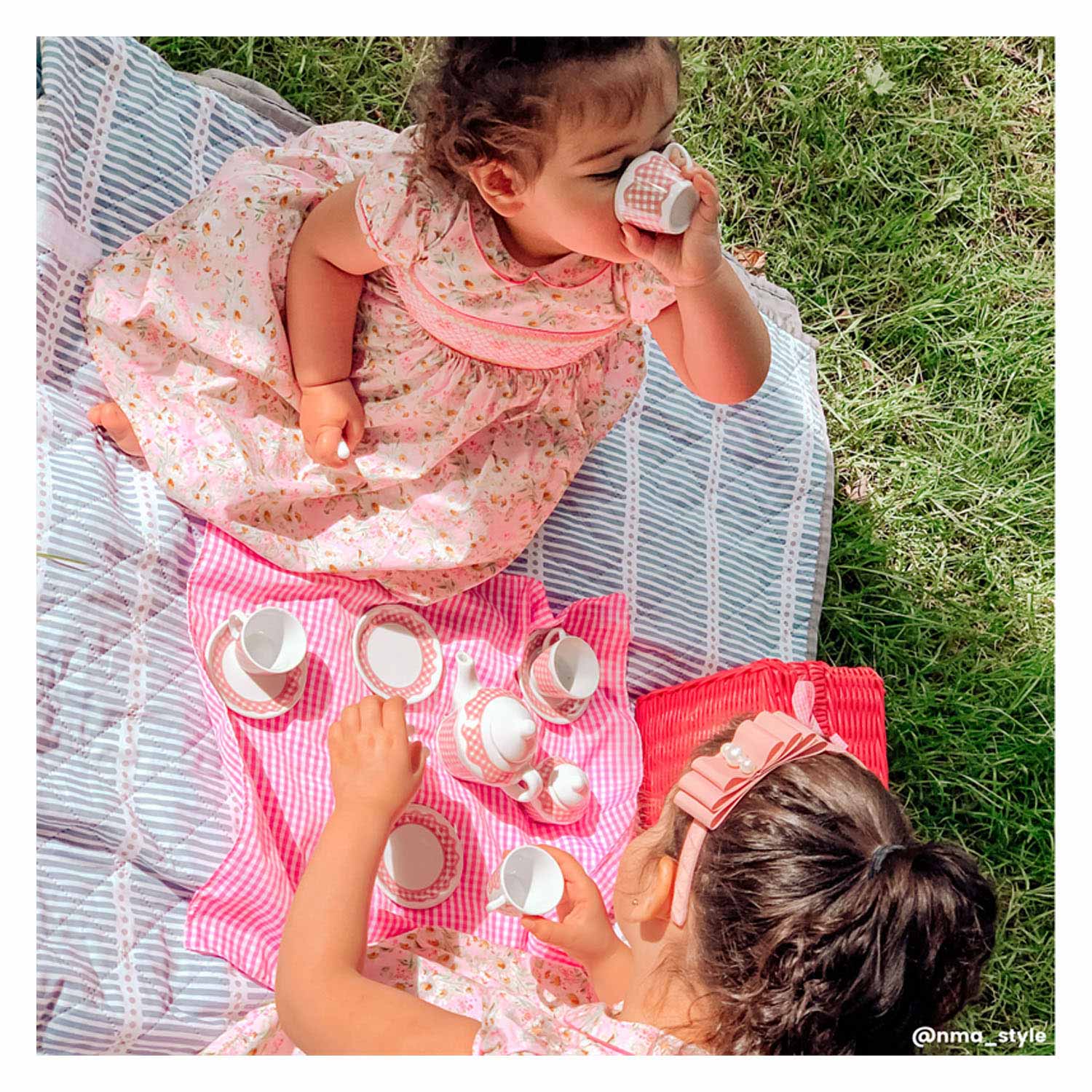Tidlo picnickset in roze koffer
