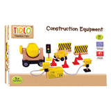 Tidlo houten poppenhuis bouwvakkers constructie materiaal, 13dlg. - afbeelding 2