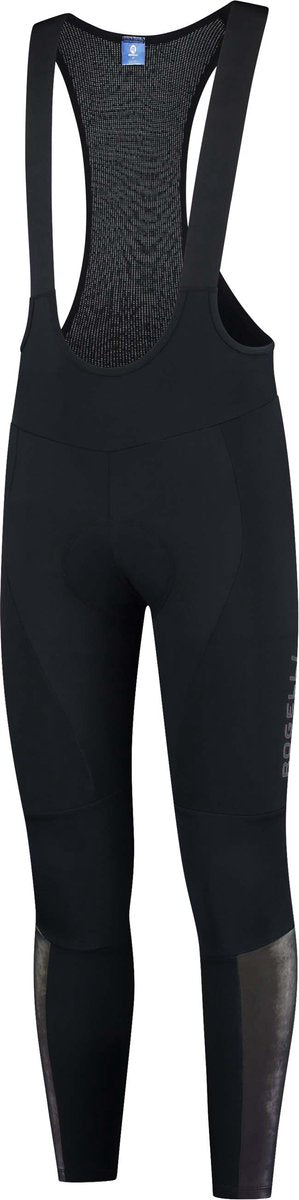 Rogelli essential hi vis fietsbroek heren - bretels - zwart - l