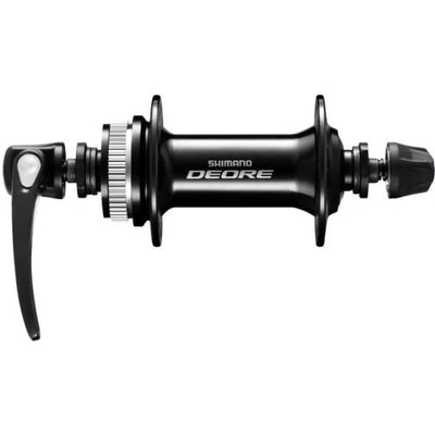 Shimano voornaaf deore hb-m6000 - 36 gaats - 100 mm inbouwbreedte - met snelspanner - zwart