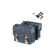 Basil dubbele fietstas bohème mik 35 liter - indigo blauw