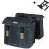 Basil dubbele fietstas elegance mik 40-49 liter - estate blauw