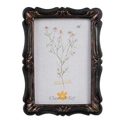 Clayre eef fotolijst zwart bruin 14x2x19cm 10x15cm